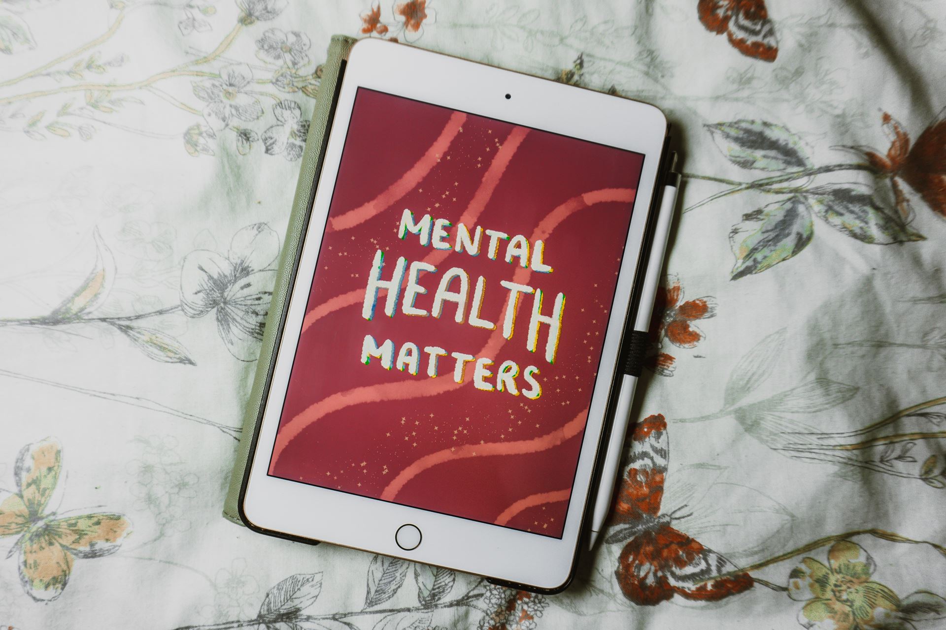 mental health matters wording on an ipad