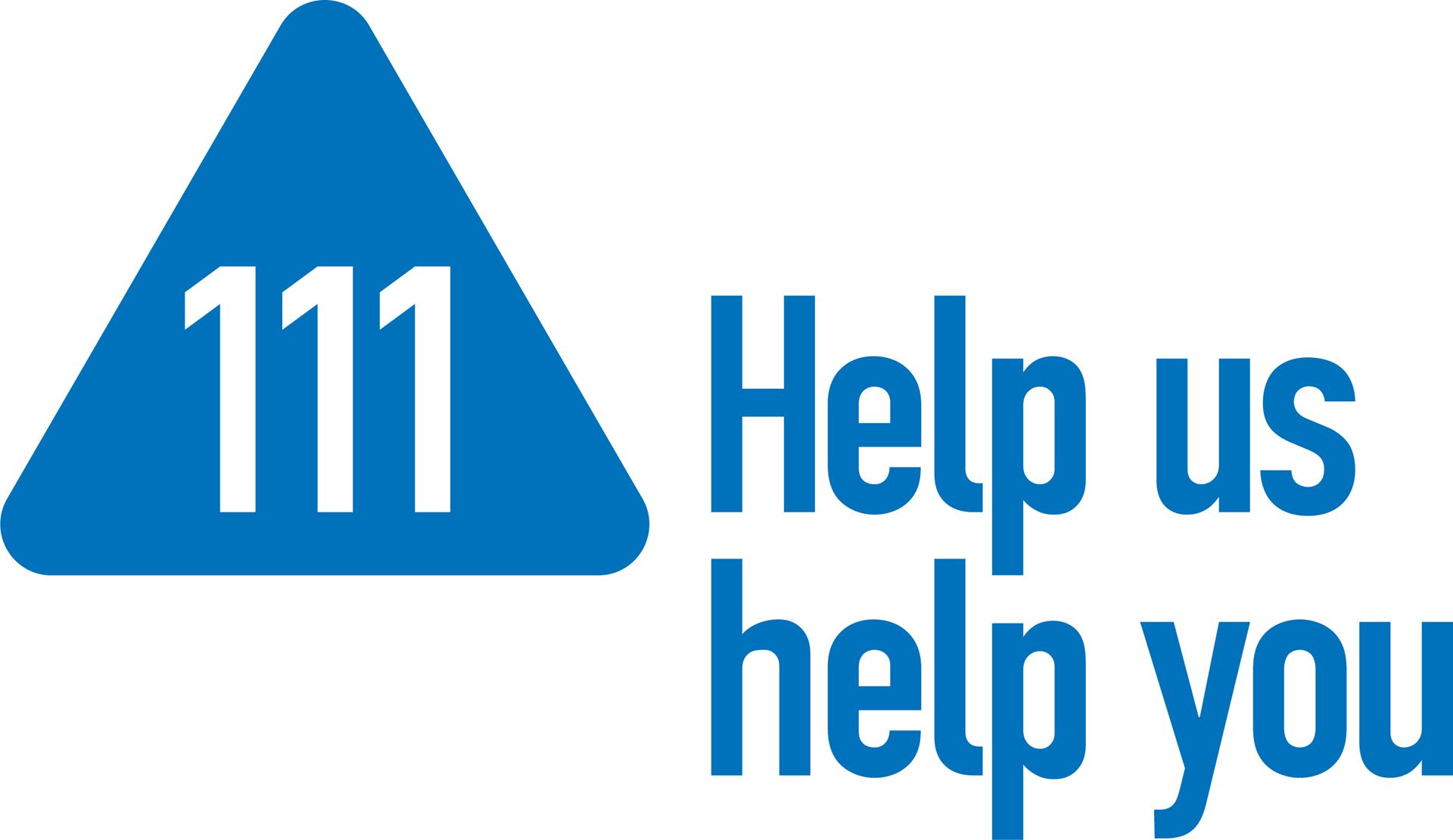 A blue triangle with the number 111, help us help you